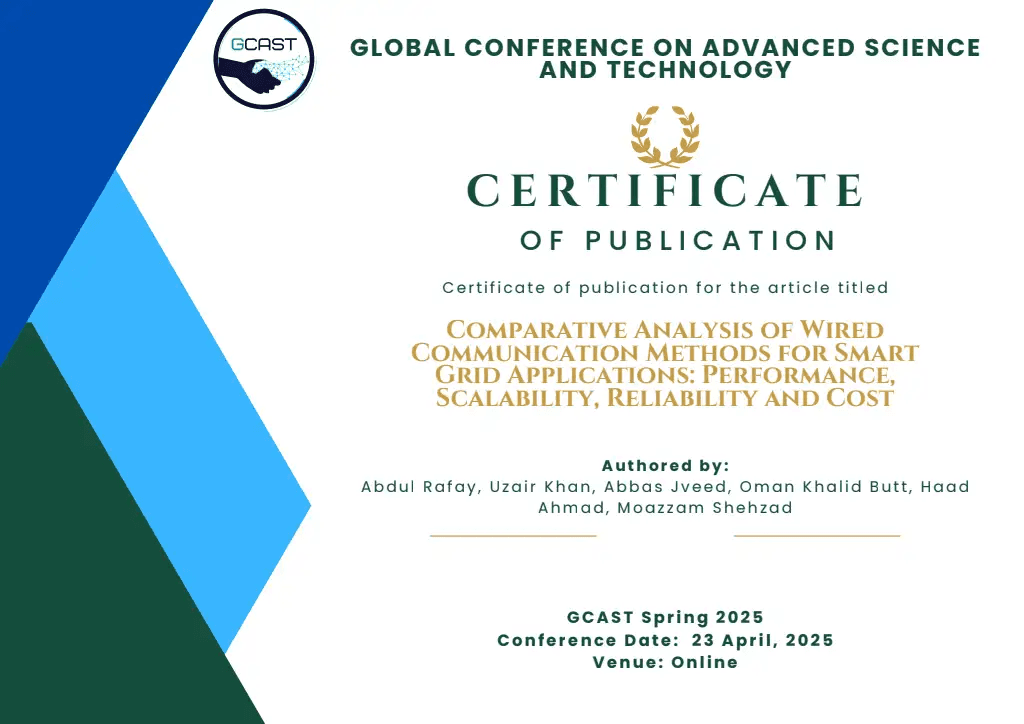 Comparative Analysis of Wired Communication Methods for Smart Grid Applications: Performance, Scalability, Reliability and Cost